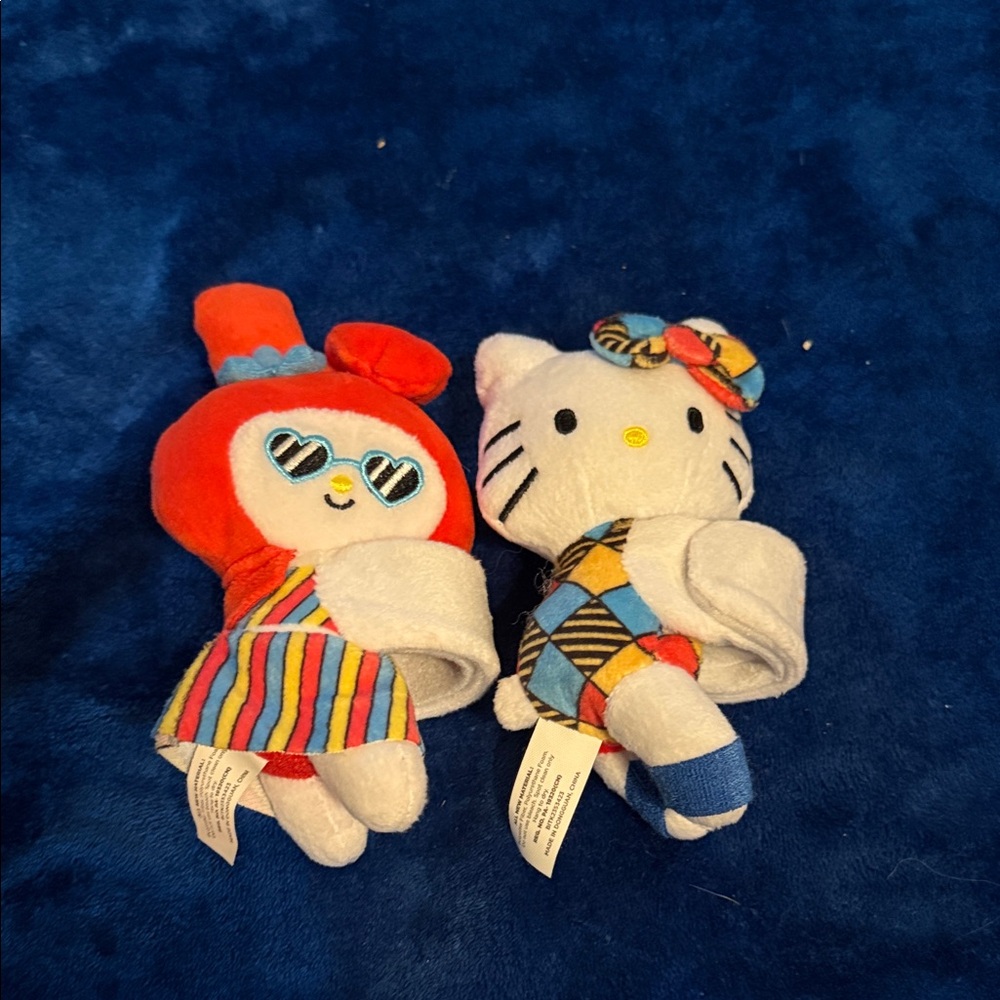 Colorful Plush Toy Set of snap bracelets